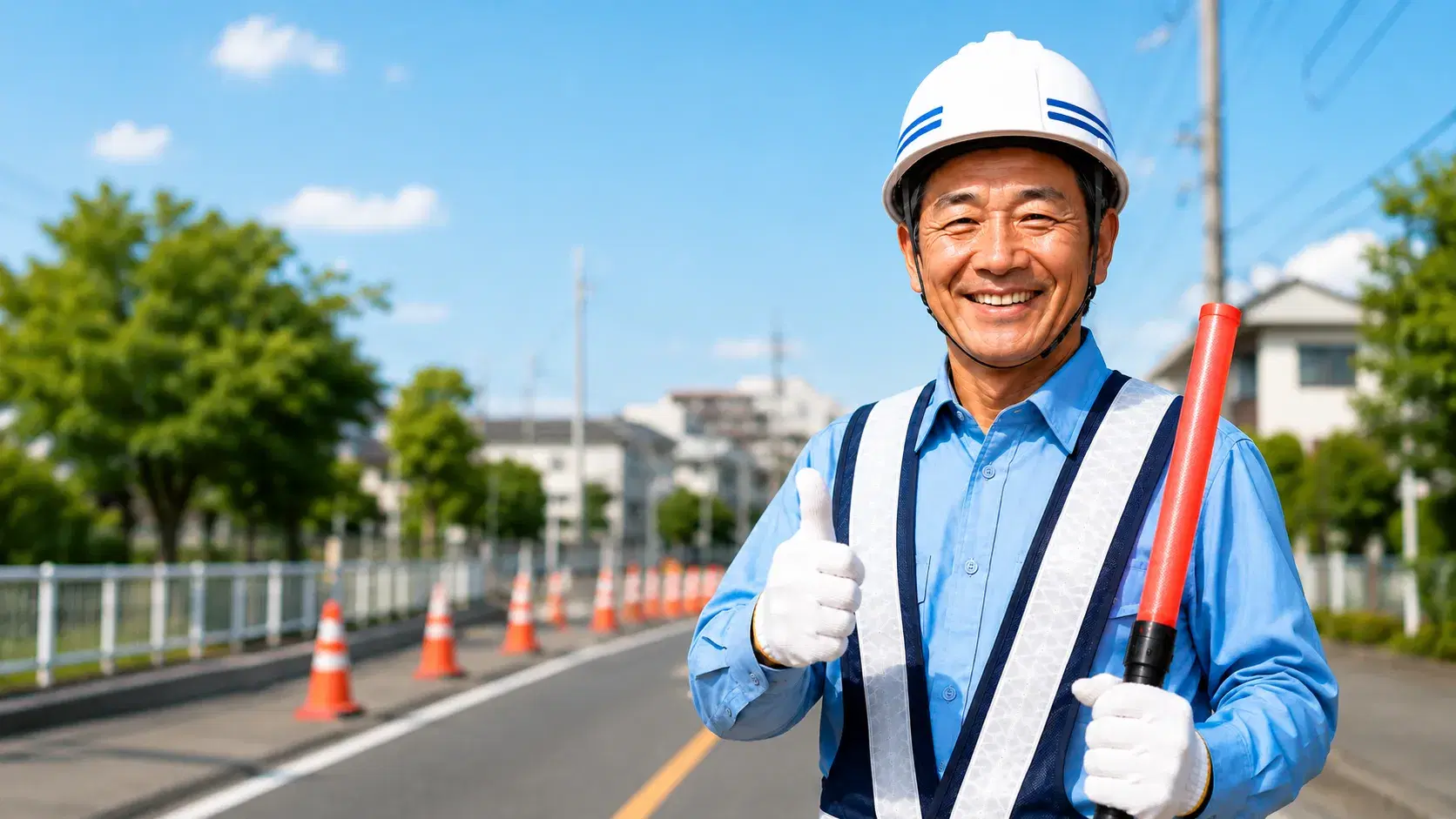 【交通誘導警備】自宅近くで見つかる!現場が豊富で仕事が途切れない!