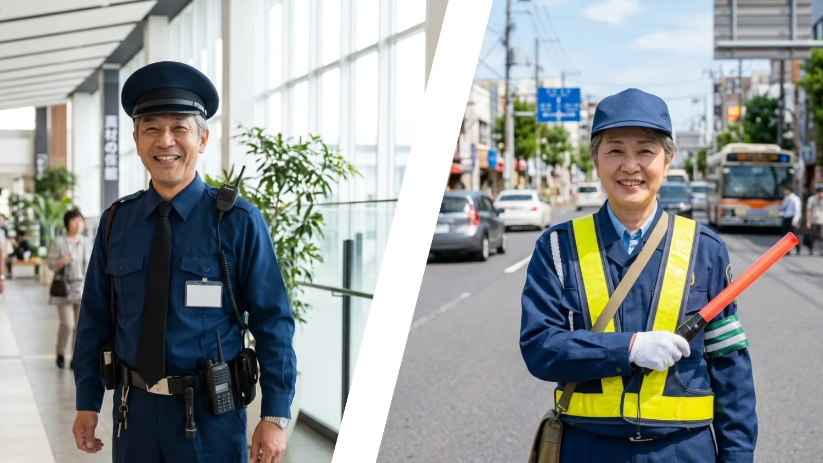 警備員として活躍するシニア世代
